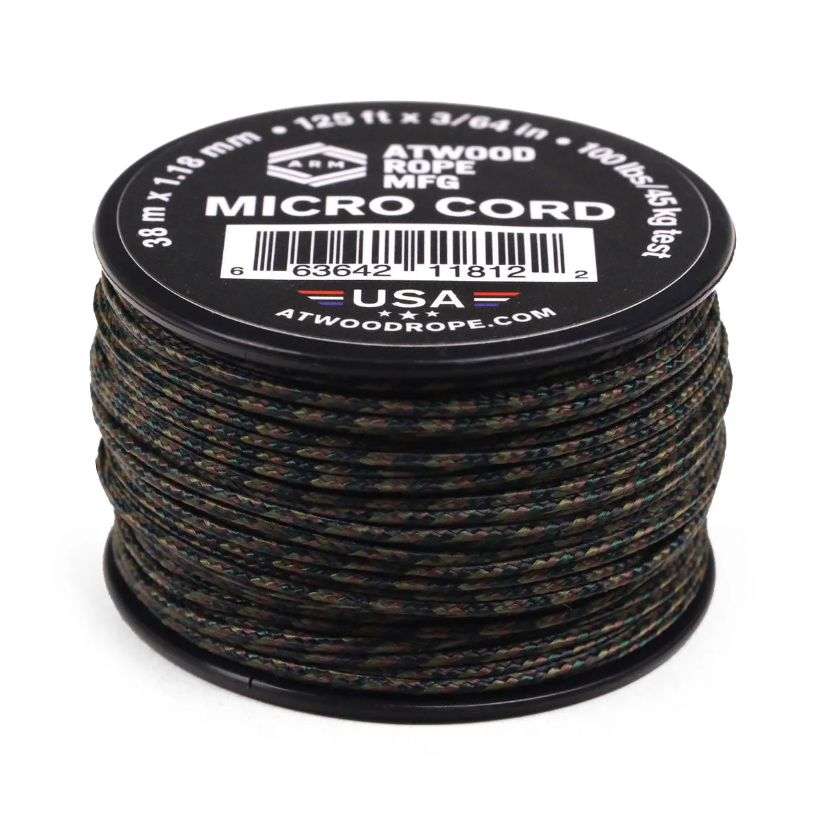 1.18mm Micro Cord - Woodland Camo