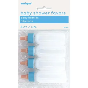 3.5" Plastic Baby Bottles - Blue