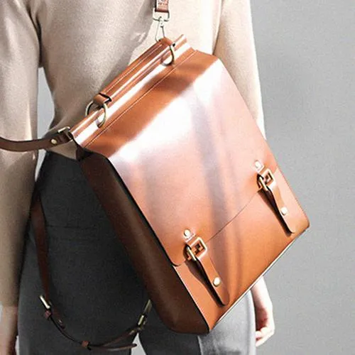 Best Brown Leather Womens Satchel Backpack Best Laptop Leather Black School Backpacks for Women