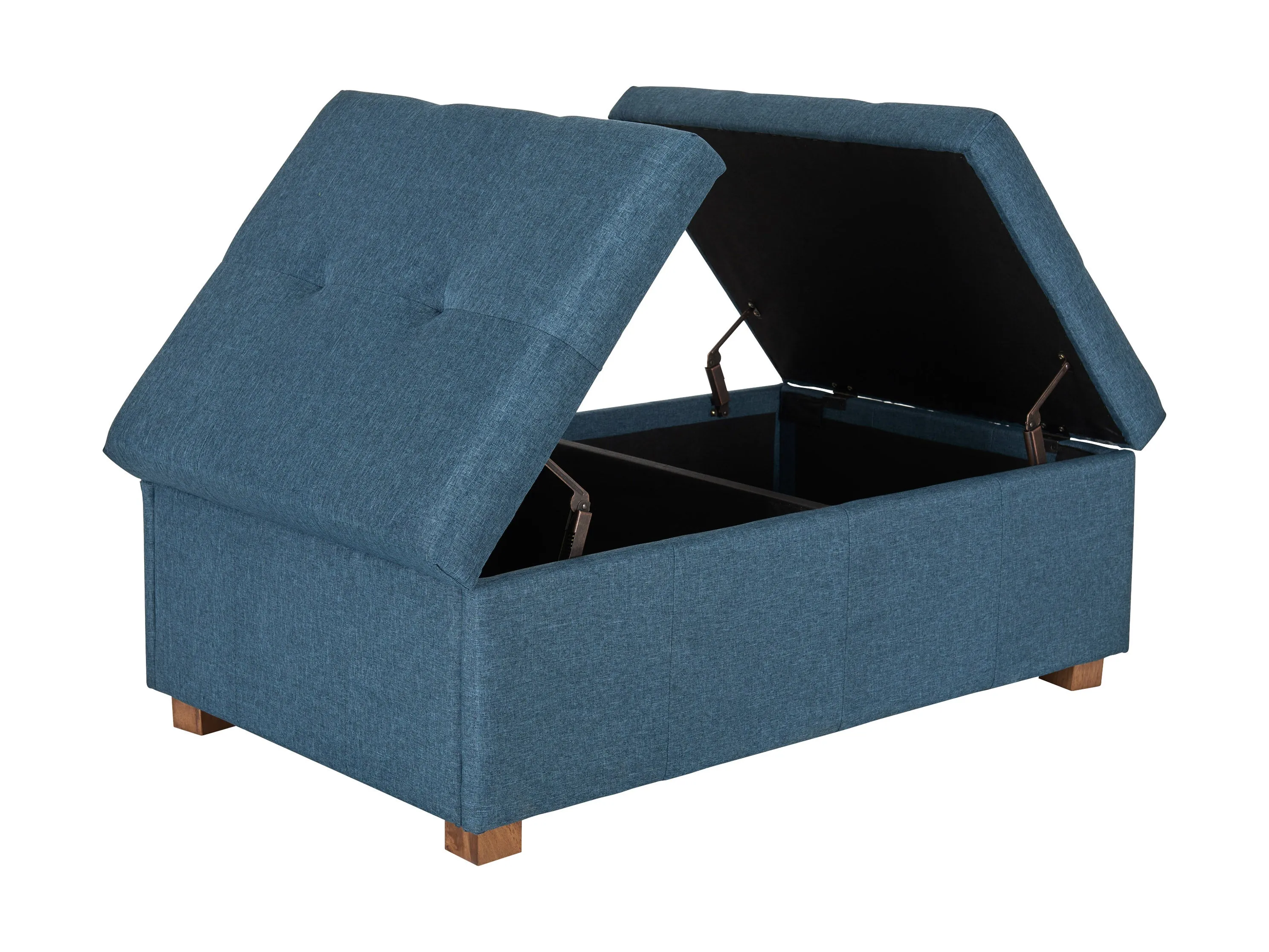 Blue Double Storage Ottoman