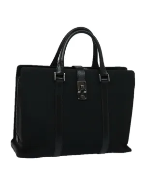 Canvas Black Hand Bag with Handle - Authentic Italian Luxury