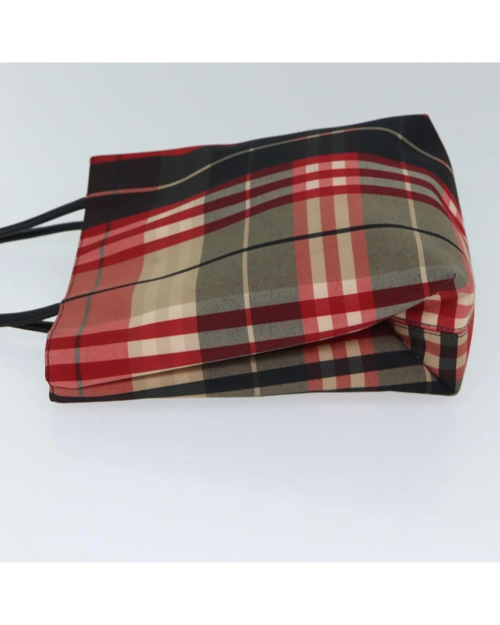 Canvas Nova Check Hand Bag in Red and Black