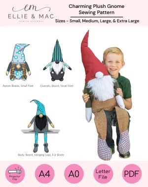 Charming Plush Gnome Sewing Pattern