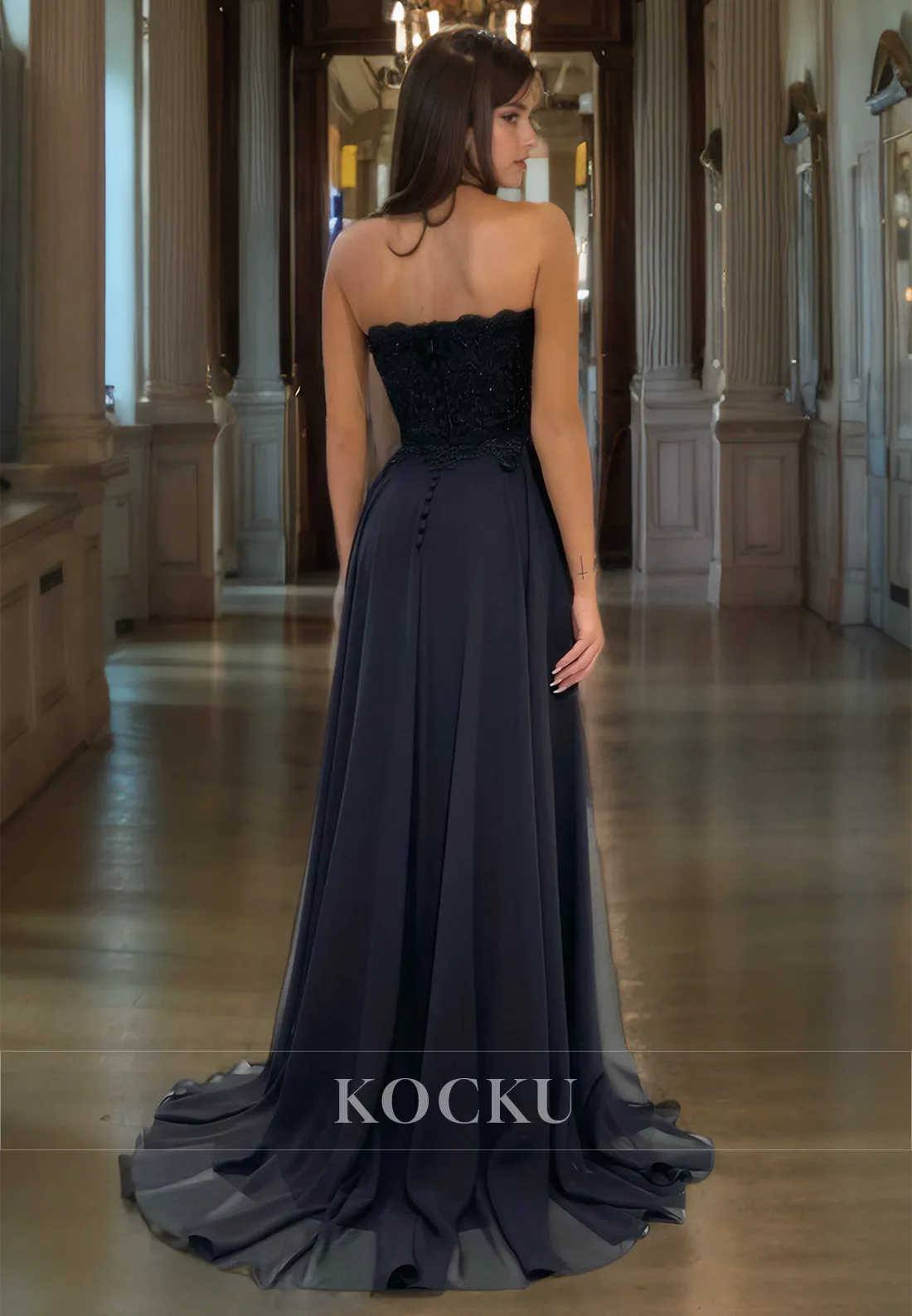 Chic & Modern Off-Shoulder A-Line Split Evening Party Prom Dress