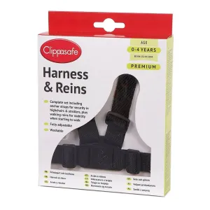 Clippasafe Premium Webbing Baby Harness Black