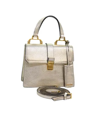 Leather 2-Way Hand Bag with Shoulder Strap and Guarantee Card