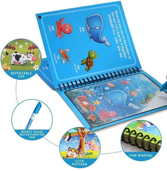 REUSABLE MAGIC WATER PAINTING BOOK 😳😳