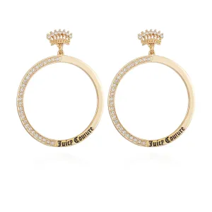 Sleek Hoop Crown Earrings