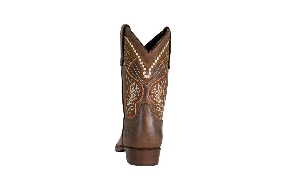 TuffRider Youth Yukon Tricolor Leather Embroidered Square Toe Western Boots