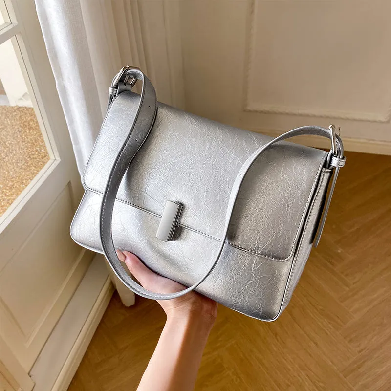 Versatile and Stylish Calf Leather Crossbody Bag