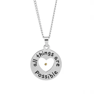 WWJD All Things Are Possible Mustard Seed Necklace